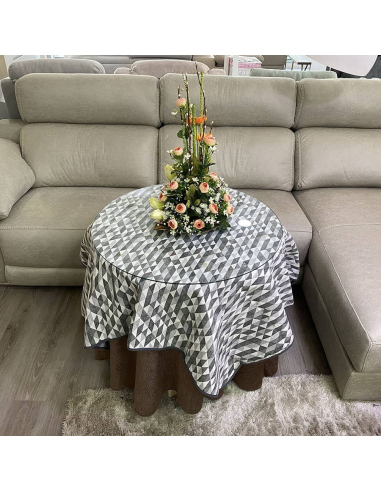 Conjunto Mesa Redonda + Ropa Chenilla...