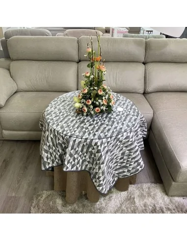 Conjunto Mesa Redonda + Ropa Chenilla...