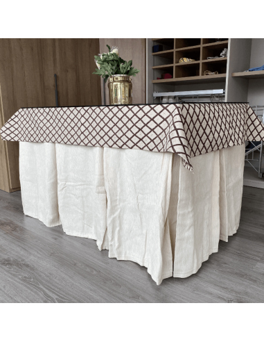 Conjunto elegante 10 pliegues Marfil...