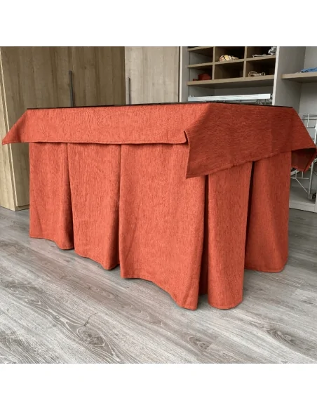 Conjunto Elegante 10 Pliegues Teja con Tapete Miranda Teja