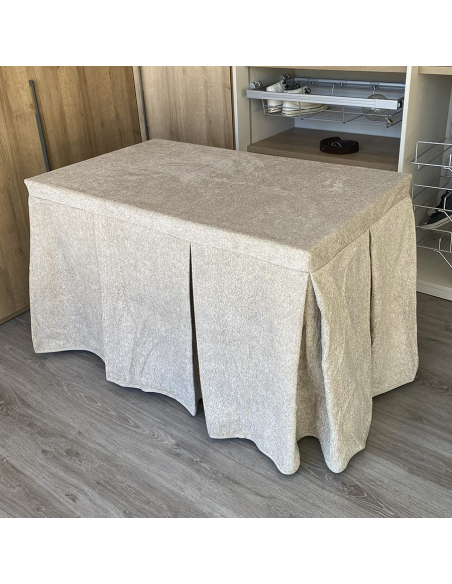 Conjunto Multimedida Mesa + Ropa Antimanchas Extragruesa Gran Capacidad Calórica color Beige