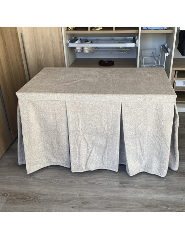 Conjunto Multimedida Mesa + Ropa Antimanchas Extragruesa Gran Capacidad Calórica color Beige