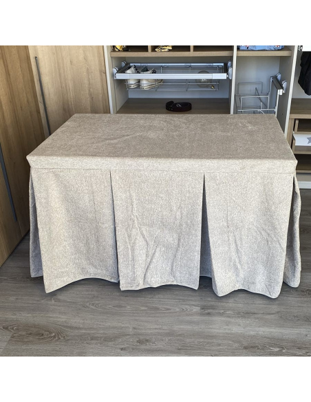 Conjunto Multimedida Mesa + Ropa Antimanchas Extragruesa Gran Capacidad Calórica color Beige
