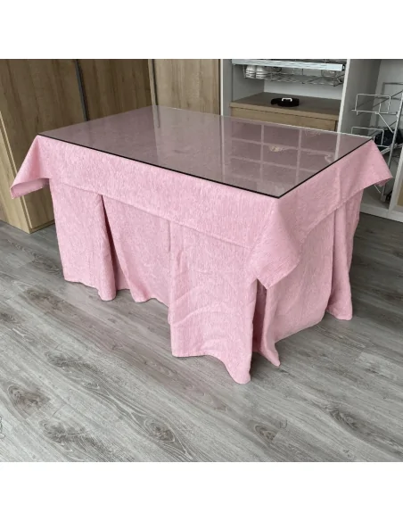 Conjunto elegante 10 pliegues Rosa con tapete Miranda Rosa