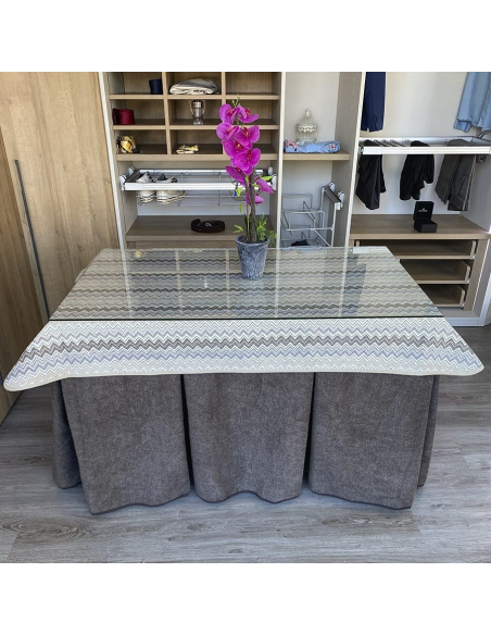 Conjunto Multimedida Mesa + Ropa Antimanchas Extragruesa Gran Capacidad Calórica color Café con Leche