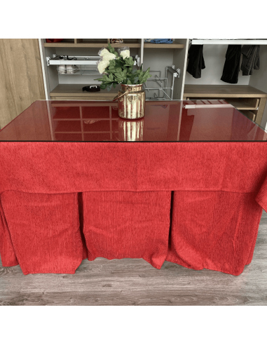 Conjunto elegante 10 pliegues Rojo...