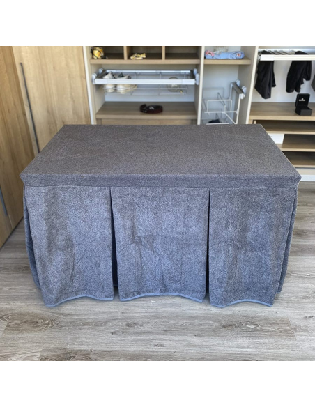 Conjunto Multimedida Mesa + Ropa Antimanchas Extragruesa Gran Capacidad Calórica color Grafito con Tapete