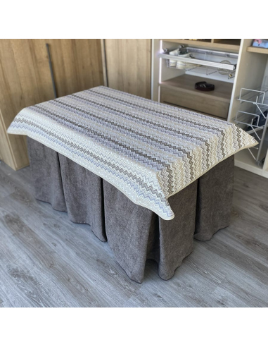 Conjunto Multimedida Mesa + Ropa Antimanchas Extragruesa Gran Capacidad Calórica color Café con Leche con Tapete