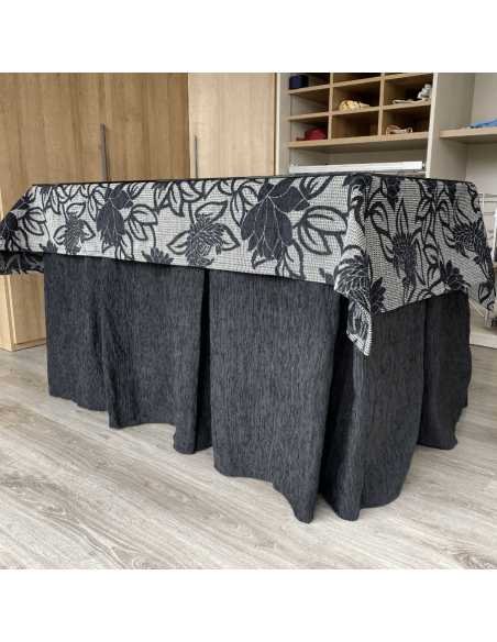 Conjunto elegante 10 pliegues Negro con tapete Opa Negro