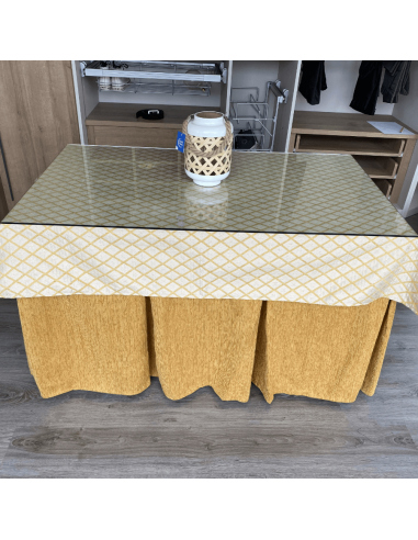 Conjunto elegante 10 pliegues Mostaza...