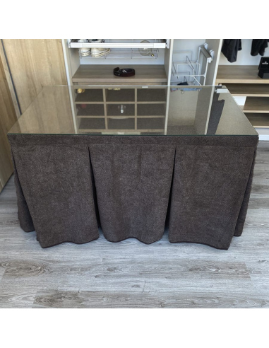 Conjunto Multimedida Mesa + Ropa Antimanchas Extragruesa Gran Capacidad Calórica color Chocolate