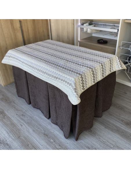 Conjunto Multimedida Mesa + Ropa Antimanchas Extragruesa Gran Capacidad Calórica color Chocolate