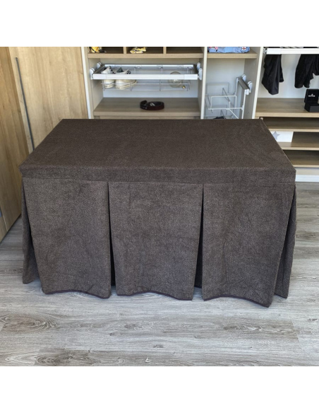Conjunto Multimedida Mesa + Ropa Antimanchas Extragruesa Gran Capacidad Calórica color Chocolate con Tapete