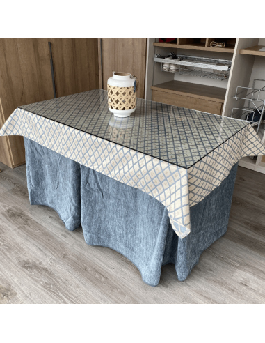 Conjunto Doble Grueso Gris con tapete...