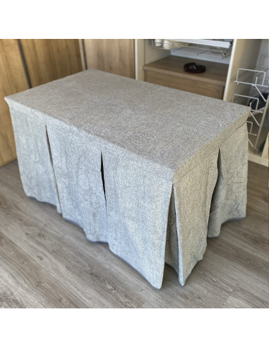 Falda de Mesa Camilla Antimanchas Extragruesa Gran Capacidad Calórica color Gris Multimedida