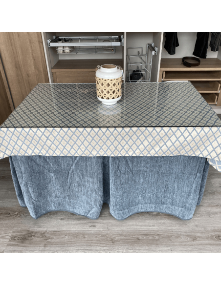 Conjunto Doble Grueso Gris con tapete Líbano Gris