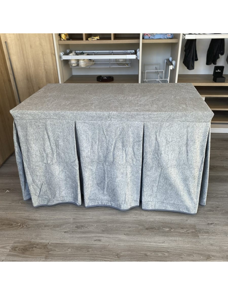 Falda de Mesa Camilla Antimanchas Extragruesa Gran Capacidad Calórica color Gris Multimedida