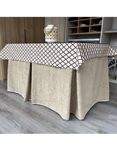 Conjunto doble grueso Beige con...