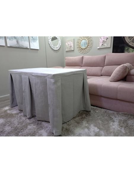 Ropa de Mesa Camilla Moderna Antimanchas color Gris Multimedida