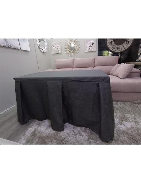 Conjunto Mesa + Ropa de Mesa Camilla Moderna Antimanchas color Grafito
