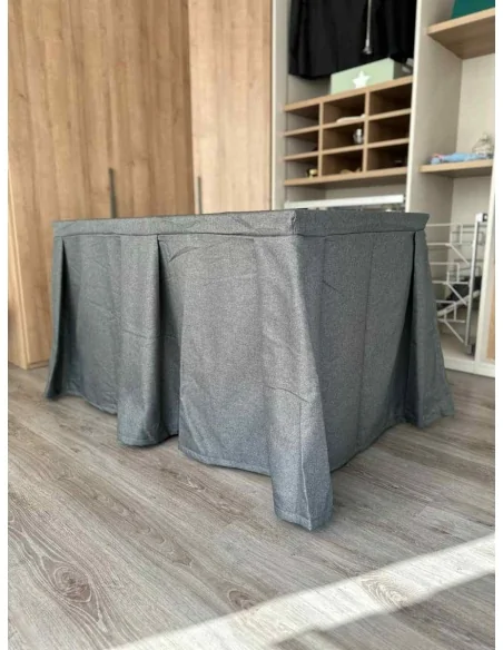 Pack Mesa + Ropa de Mesa Camilla Moderna Antimanchas color Marengo