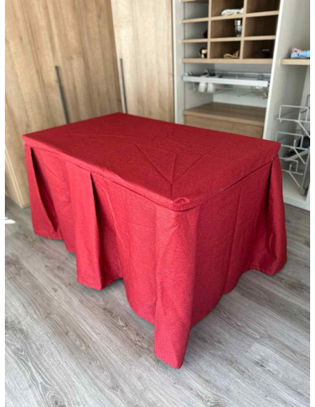 Pack Mesa + Ropa de Mesa Camilla Moderna Antimanchas color Rojo