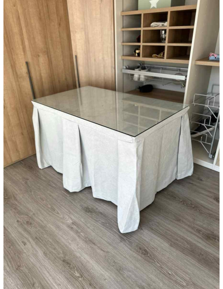 Ropa de Mesa Camilla Moderna Antimanchas color Gris Perla