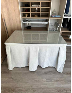 Ropa de Mesa Camilla Moderna Antimanchas color Gris Perla 2