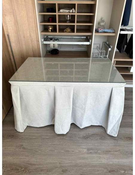 Ropa de Mesa Camilla Moderna Antimanchas color Gris Perla