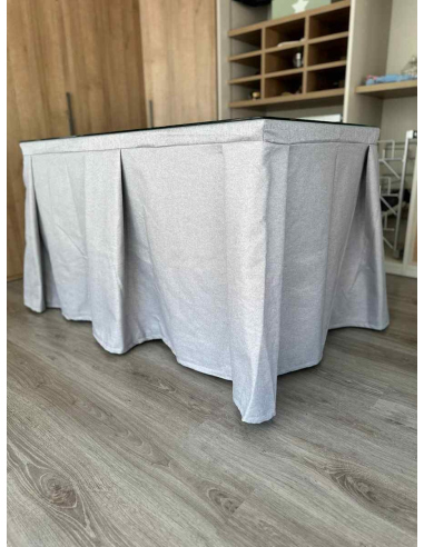 Ropa de Mesa Camilla Moderna Antimanchas color Gris Plata