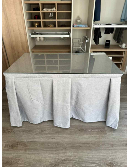 Ropa de Mesa Camilla Moderna Antimanchas color Gris Plata