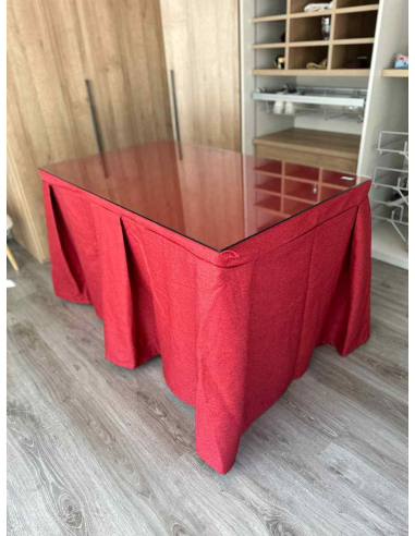 Ropa de Mesa Camilla Moderna Antimanchas color Rojo