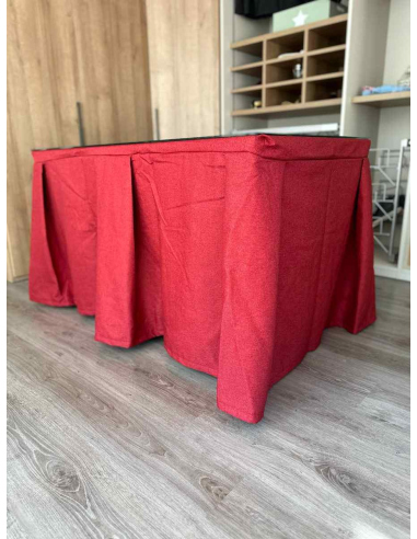 Ropa de Mesa Camilla Moderna Antimanchas color Rojo