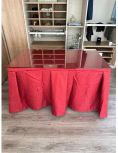 Ropa de Mesa Camilla Moderna Antimanchas color Rojo 2