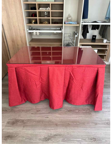 Ropa de Mesa Camilla Moderna Antimanchas color Rojo