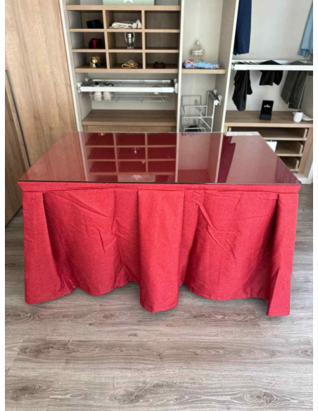 Ropa de Mesa Camilla Moderna Antimanchas color Rojo