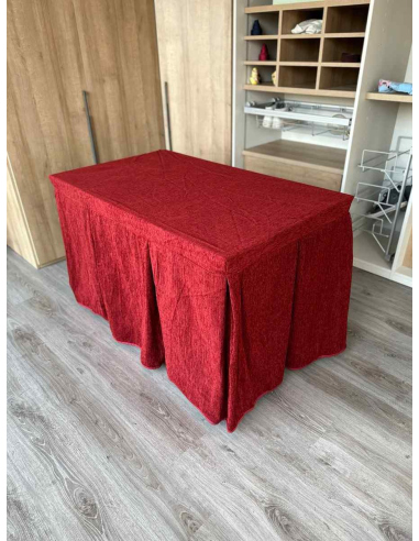 Conjunto Doble Grueso 10 Pliegues Rojo