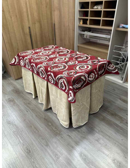 Conjunto Doble Grueso 10 Pliegues Beige con Tapete Eclipse