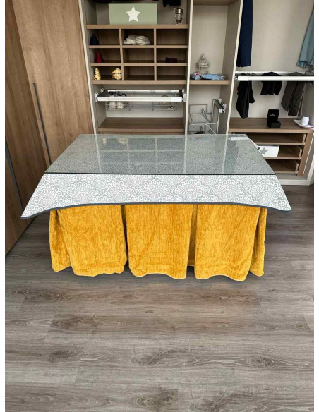 Conjunto Doble Grueso 10 Pliegues Mostaza con Tapete Sol