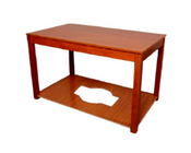 mesa de camilla barnizada en color cerezo